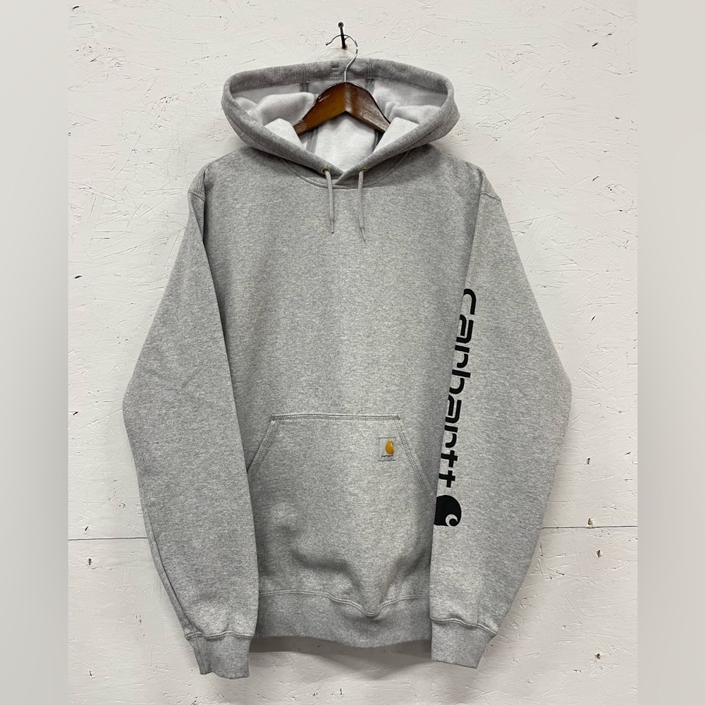 Carhartt Loose Fit Midweight Logo Sleeve Graphic Sweatshirt, S, Heather Gray